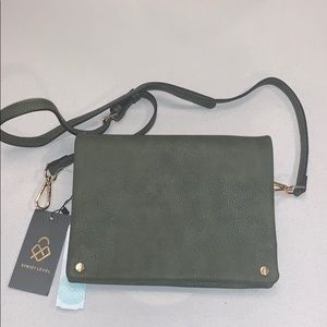 Demi Fold Over Vegan Leather Crossbody Bag